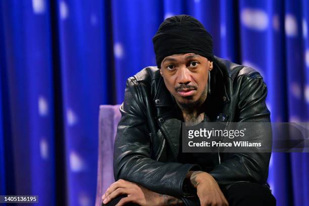 Nick Cannon speaks onstage at "Hip Hop & Mental Health: Facing The Stigma Together" at The GRAMMY Museum on June 25, 2022 in Los Angeles, California.