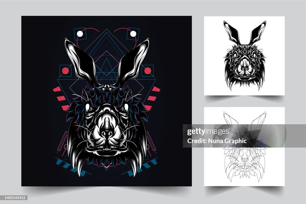Myhtical Rabbit Sacred Geometry Logo High-Res Vector Graphic - Getty Images