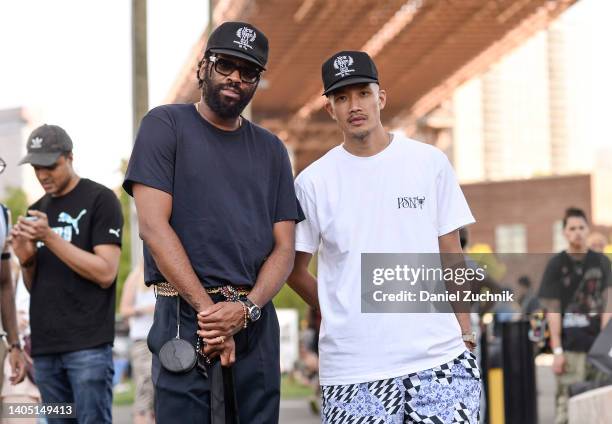 Public School designers, Maxwell Osborne and Dao-Yi Chow are seen outside of Made NY on June 25, 2022 in the borough of Brooklyn, New York.