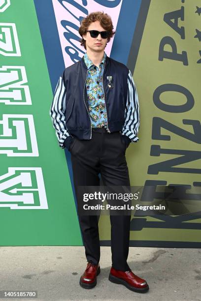 Ansel Elgort attends the Kenzo Menswear Spring Summer 2023 show as part of Paris Fashion Week on June 26, 2022 in Paris, France.