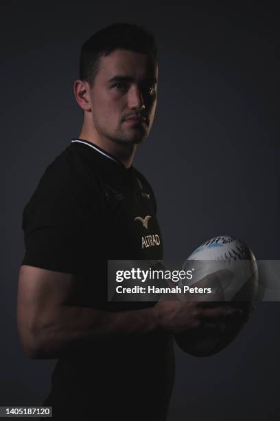 Will Jordan poses during the New Zealand All Blacks 2022 headshots session at the Park Hyatt Hotel on June 21, 2022 in Auckland, New Zealand.