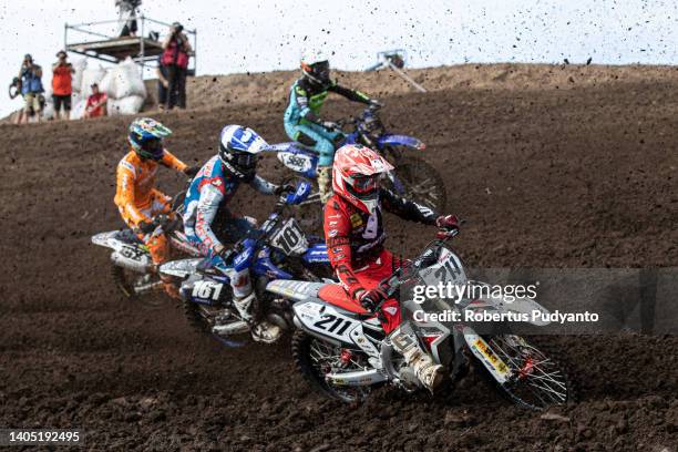 Riders compete during Race 2 of the 2022 MXGP of Indonesia at Samota on June 26, 2022 in Sumbawa, Indonesia.