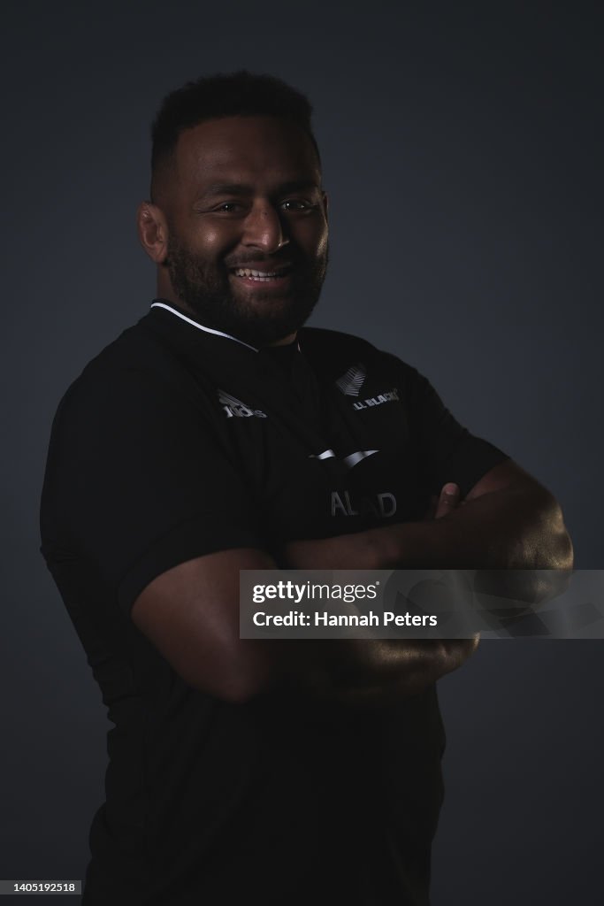 George Bower poses during the New Zealand All Blacks 2022 headshots ...