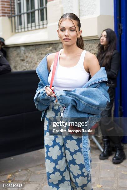 Thylane Blondeau attends the Kenzo Menswear Spring Summer 2023 show as part of Paris Fashion Week on June 26, 2022 in Paris, France.