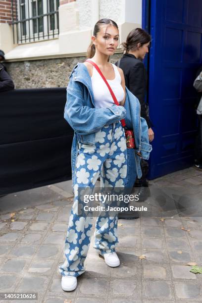 Thylane Blondeau attends the Kenzo Menswear Spring Summer 2023 show as part of Paris Fashion Week on June 26, 2022 in Paris, France.