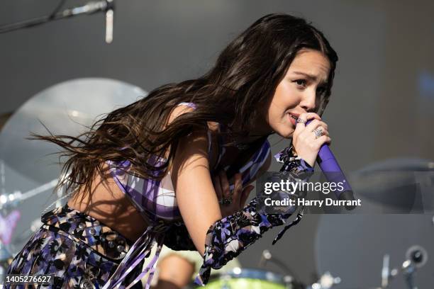 Olivia Rodrigo performs on The Other Stage during day four of Glastonbury Festival at Worthy Farm, Pilton on June 25, 2022 in Glastonbury, England.