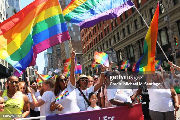 New York Attorney General Letitia James participates in the New York City Pride Parade on Fifth Avenue on June 26, 2022 in New York City. The 53rd...