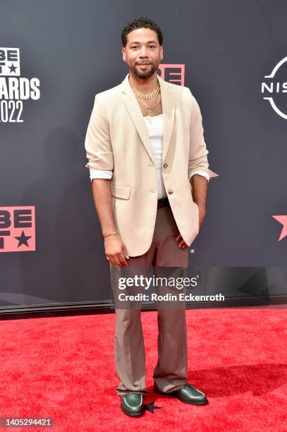 Jussie Smollett attends the 2022 BET Awards at Microsoft Theater on June 26, 2022 in Los Angeles, California.