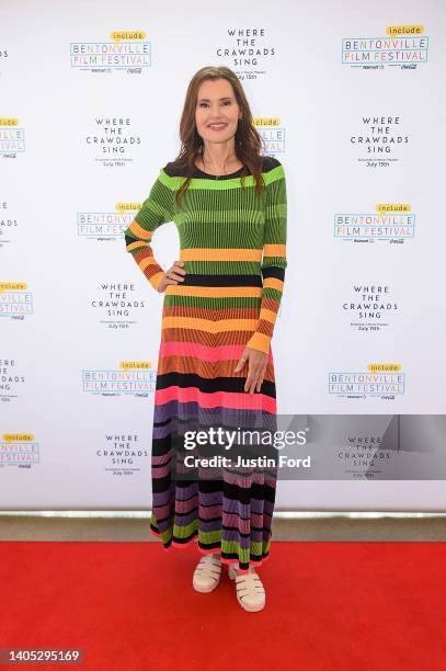 Geena Davis poses for a photo during the "Where the Crawdads Sing" Q&A panel at the Bentonville Film Festival on June 26, 2022 in Bentonville,...