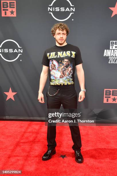 Jack Harlow attends the 2022 BET Awards at Microsoft Theater on June 26, 2022 in Los Angeles, California.