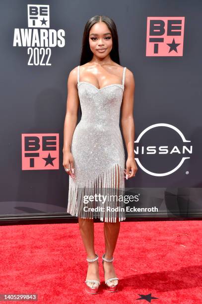 Marsai Martin attends the 2022 BET Awards at Microsoft Theater on June 26, 2022 in Los Angeles, California.