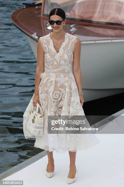 Caroline Byron is seen on June 26, 2022 in Como, Italy.