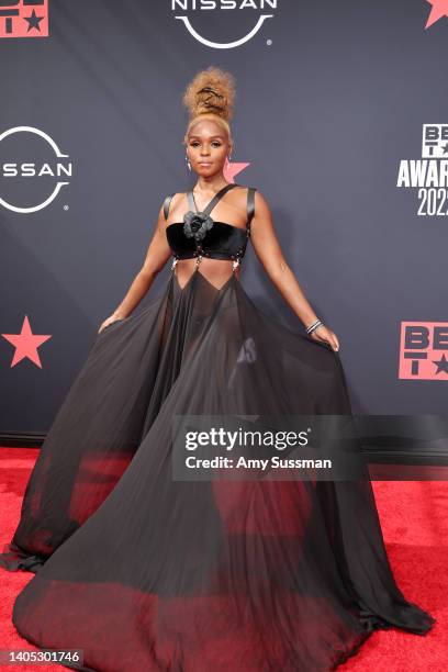 Janelle Monáe attends the 2022 BET Awards at Microsoft Theater on June 26, 2022 in Los Angeles, California.