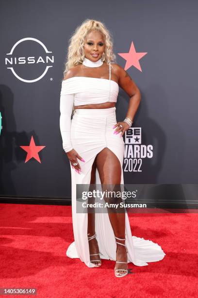 Mary J. Blige attends the 2022 BET Awards at Microsoft Theater on June 26, 2022 in Los Angeles, California.