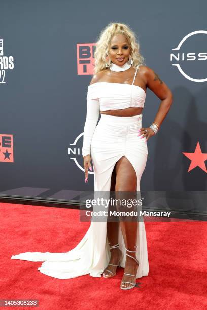 Mary J. Blige attends the 2022 BET Awards at Microsoft Theater on June 26, 2022 in Los Angeles, California.