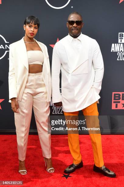 Sabrina Dhowre Elba and Idris Elba attend the 2022 BET Awards at Microsoft Theater on June 26, 2022 in Los Angeles, California.