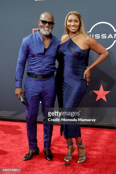 Nyonisela Sioh and NeNe Leakes attend the 2022 BET Awards at Microsoft Theater on June 26, 2022 in Los Angeles, California.
