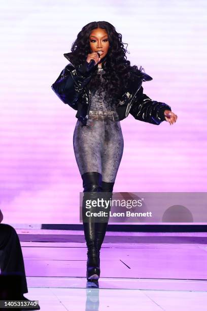 Bran' Nu performs onstage during the 2022 BET Awards at Microsoft Theater on June 26, 2022 in Los Angeles, California.
