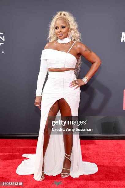 Mary J. Blige attends the 2022 BET Awards at Microsoft Theater on June 26, 2022 in Los Angeles, California.