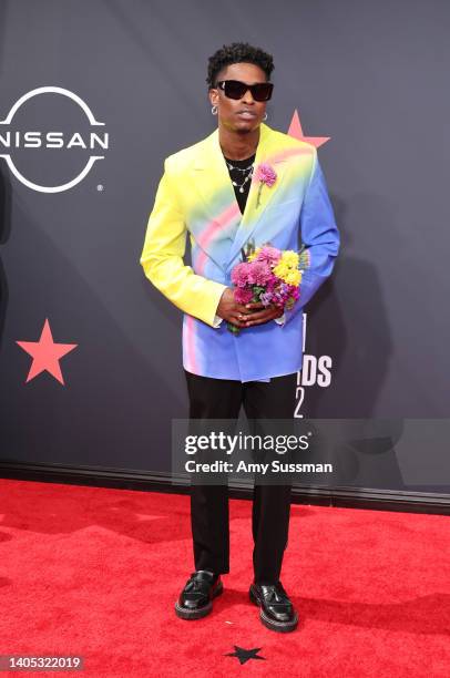 Lucky Daye attends the 2022 BET Awards at Microsoft Theater on June 26, 2022 in Los Angeles, California.