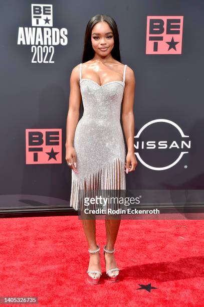 Marsai Martin attends the 2022 BET Awards at Microsoft Theater on June 26, 2022 in Los Angeles, California.