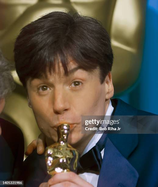 Mike Myers backstage at Academy Awards Show, March 23, 1998 in Los Angeles, California.