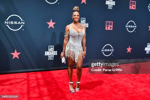 Eva Marcille attends the 2022 BET Awards at Microsoft Theater on June 26, 2022 in Los Angeles, California.