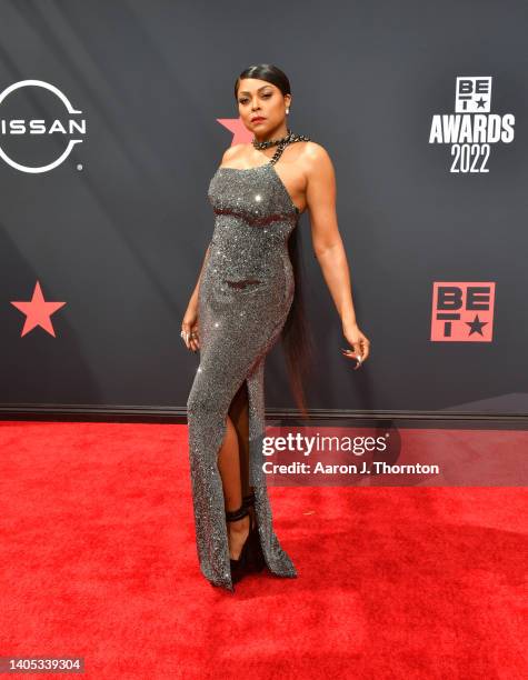 Host Taraji P. Henson attends the 2022 BET Awards at Microsoft Theater on June 26, 2022 in Los Angeles, California.