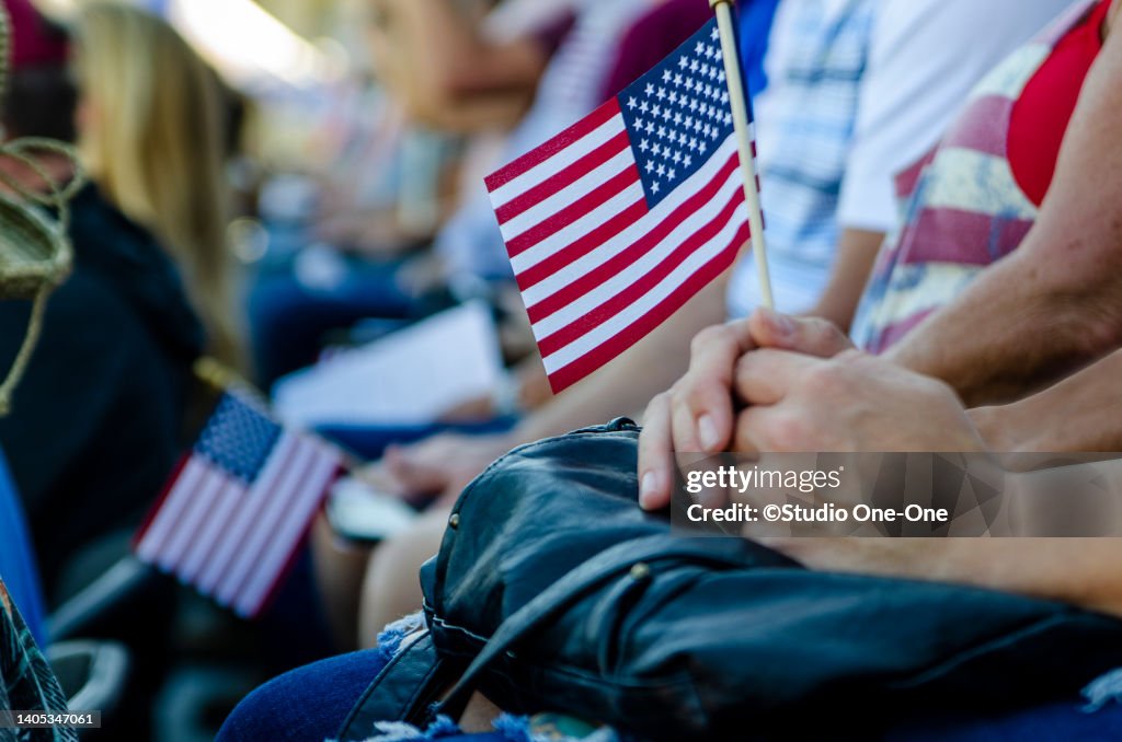 Holding Flag
