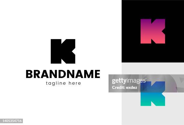 design with letter k - monogram stock illustrations