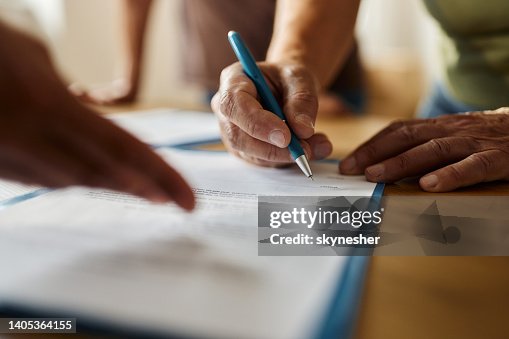 Signing a contract! Signing a contract!