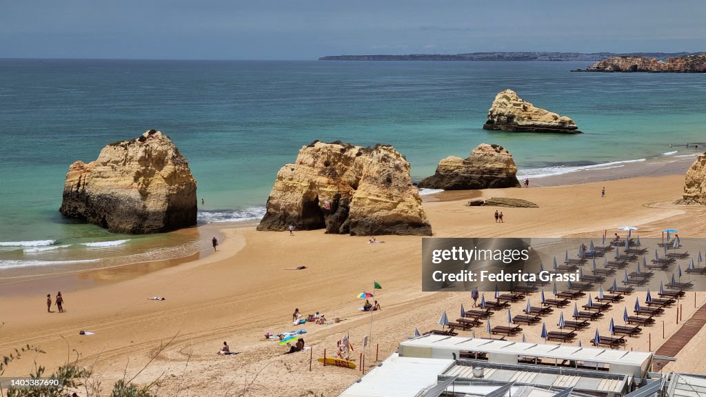 Praia Dos Tres Castelos From Miradouro Dos Tres Castelos In Portimao praia-dos-tres-castelos-from-miradouro-dos-tres-castelos-in-portimao