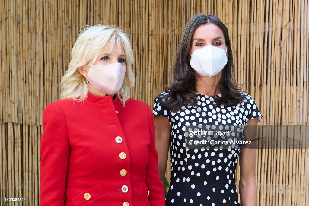First Lady Text Queen Letizia of Spain and U.S. First Lady Jill Baiden visit the ...
