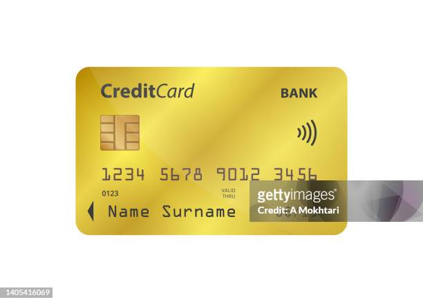 ilustraciones, imágenes clip art, dibujos animados e iconos de stock de oro tarjeta de crédito - carte de crédit