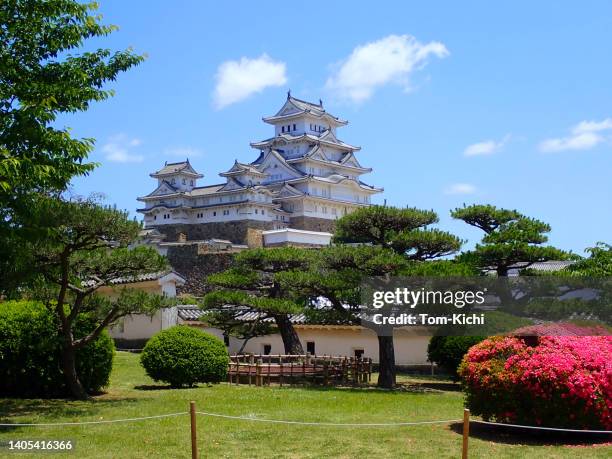himeji castle/scenery of japan - himeji stock pictures, royalty-free photos & images