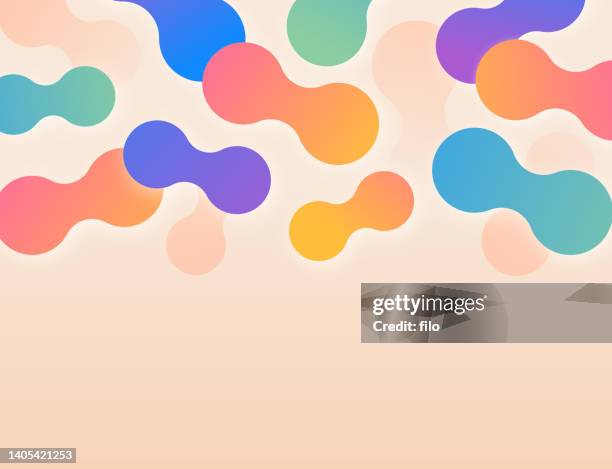 stockillustraties, clipart, cartoons en iconen met abstract shapes modern pattern background - celdeling