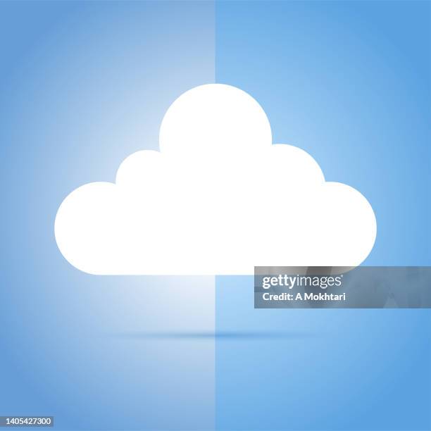 stockillustraties, clipart, cartoons en iconen met icône de nuage - icône