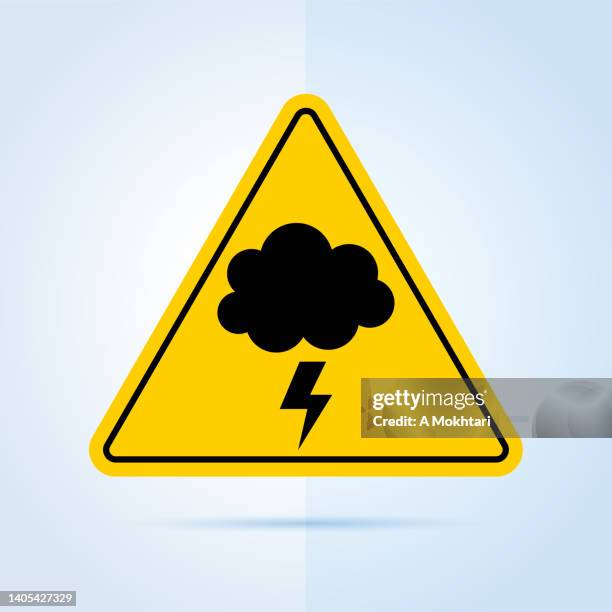 storm cloud icon - winter weather warning stock illustrations