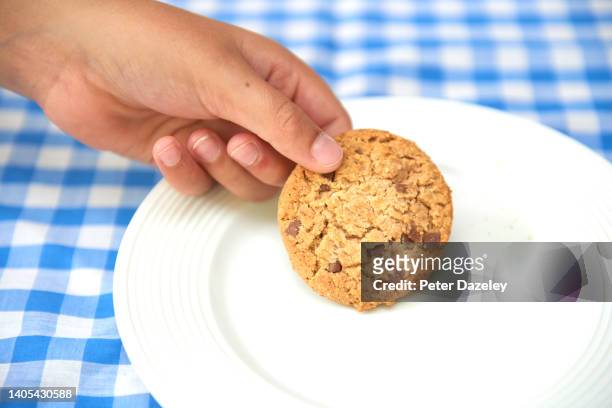 boy taking last cookie - shortbread stock pictures, royalty-free photos & images