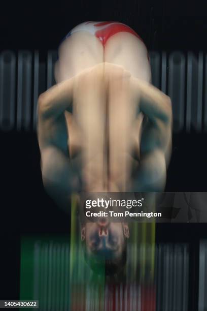 Alexis Jandard of Team France competes in the Men's 3m Springboard Semifinal on day two of the Budapest 2022 FINA World Championships at Duna Arena...