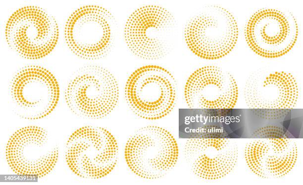 circle design elements - stipple effect stock illustrations