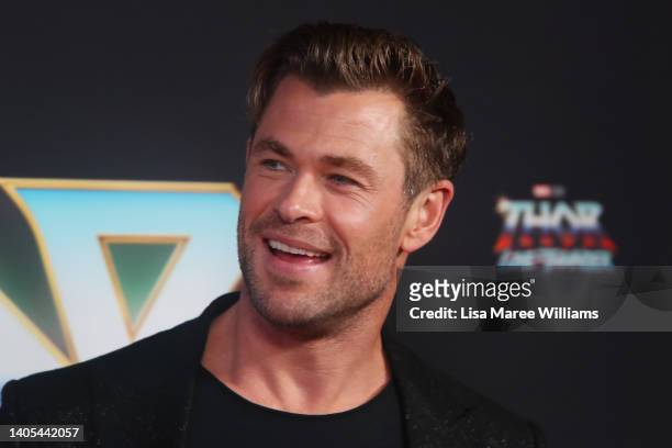 Chris Hemsworth attends the Sydney premiere of Thor: Love And Thunder at Hoyts Entertainment Quarter on June 27, 2022 in Sydney, Australia.