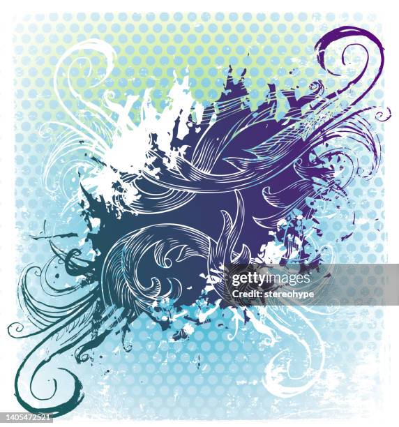 classic yet grunge - feathers mess stock illustrations