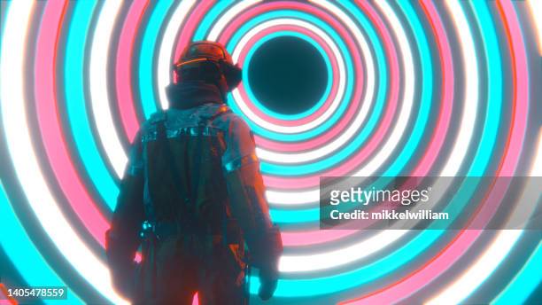 futuristic access to portal or metaverse - time travel stock pictures, royalty-free photos & images