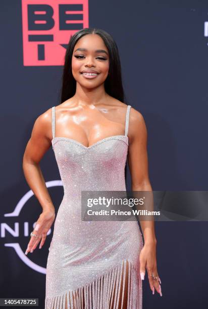 Marsai Martin attends the 2022 BET Awards at Microsoft Theater on June 26, 2022 in Los Angeles, California.