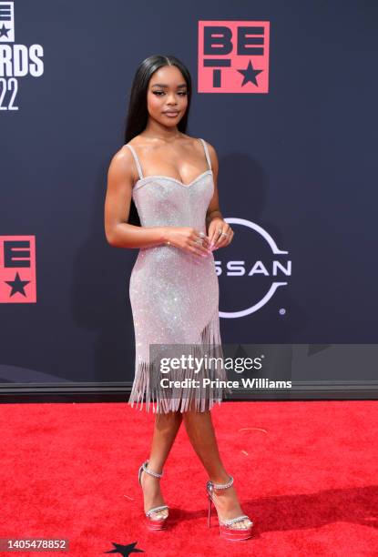 Marsai Martin attends the 2022 BET Awards at Microsoft Theater on June 26, 2022 in Los Angeles, California.