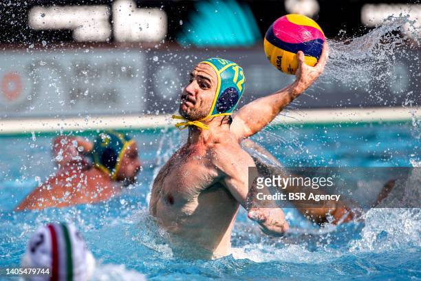 Blake Edwards of Australia during the FINA World Championships Budapest 2022 1/8 finals match between Italy and Australia on June 27, 2022 in...