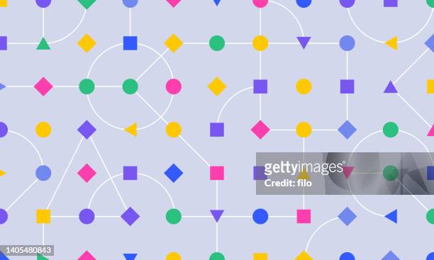 abstract geometric shapes background pattern - computer cable stock illustrations