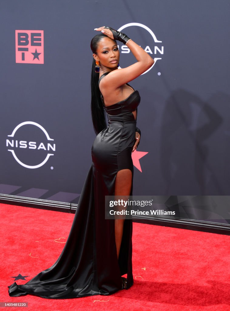 Dess Dior attends the 2022 BET Awards at Microsoft Theater on June