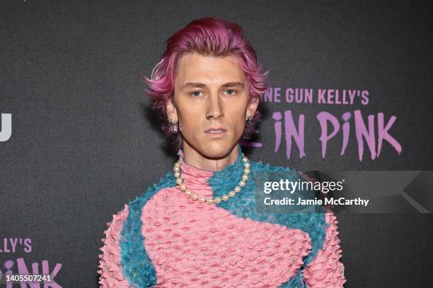 Colson Baker "Machine Gun Kelly" attends "Machine Gun Kelly's Life In Pink" premiere at on June 27, 2022 in New York City.